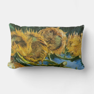 Four Cut Sunflowers, Vincent van Gogh Lumbar Pillow