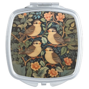 Four Cute Baby Birds Nature Inspired  Compact Mirror