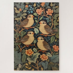 Four Cute Baby Birds Nature Inspired Jigsaw Puzzle
