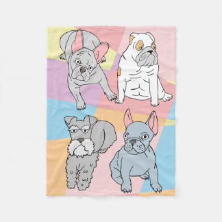 Four Cute Dogs Blanket