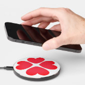 Four Cute Red Hearts In A Circle  Wireless Charger (Hand)
