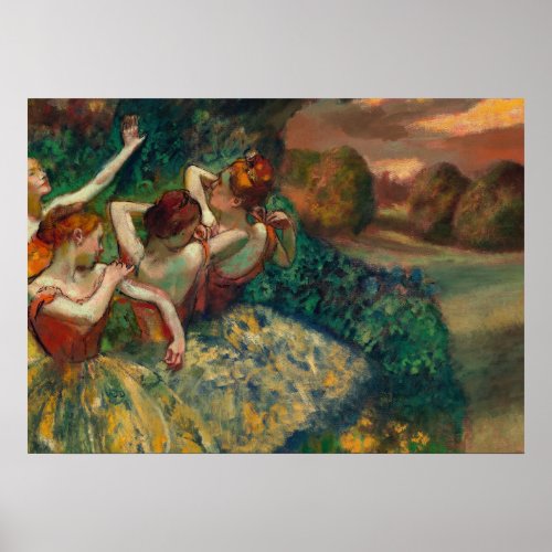 Four Dancers 1899 by Edgar Degas Poster