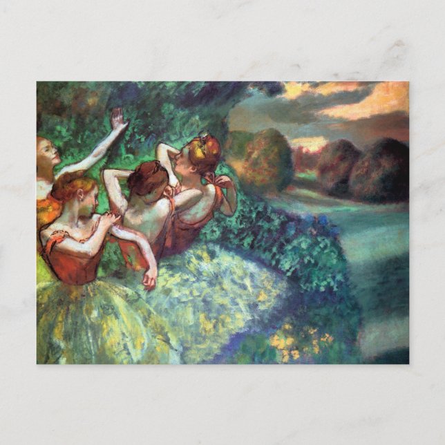 Four Dancers by Degas Postcard (Front)