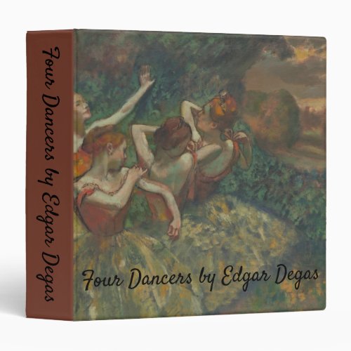 Four Dancers by Edgar Degas Ballet Fine Art 3 Ring Binder