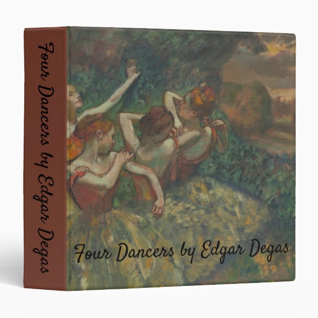 Four Dancers by Edgar Degas, Ballet Fine Art 3 Ring Binder (Front/Spine)