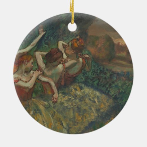 Four Dancers by Edgar Degas Ballet Fine Art Ceramic Ornament