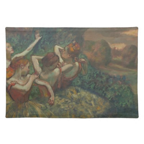 Four Dancers by Edgar Degas Ballet Fine Art Cloth Placemat