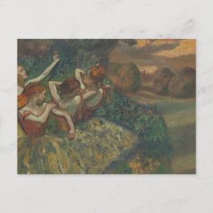 Four Dancers by Edgar Degas, Ballet Fine Art Postcard