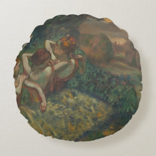 Four Dancers by Edgar Degas, Ballet Fine Art Round Pillow