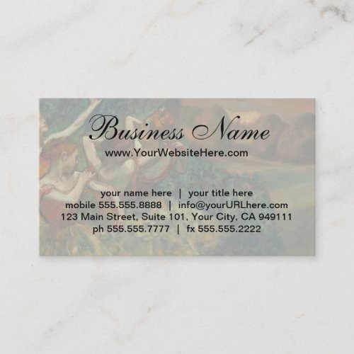 Four Dancers by Edgar Degas Business Card