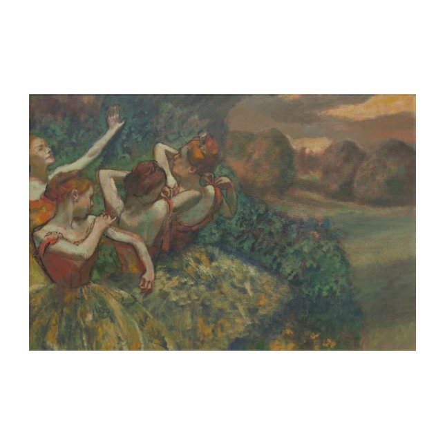 Four Dancers, Impressionist Painting, Edgar Degas Acrylic Print (Front)