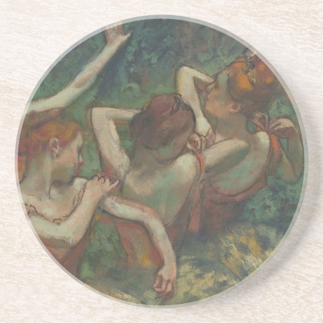 Four Dancers, Impressionist Painting, Edgar Degas Coaster (Front)