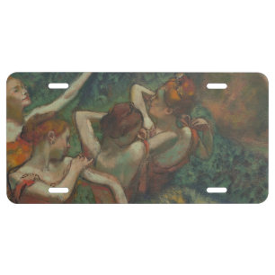 Four Dancers, Impressionist Painting, Edgar Degas License Plate