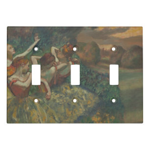 Four Dancers, Impressionist Painting, Edgar Degas Light Switch Cover
