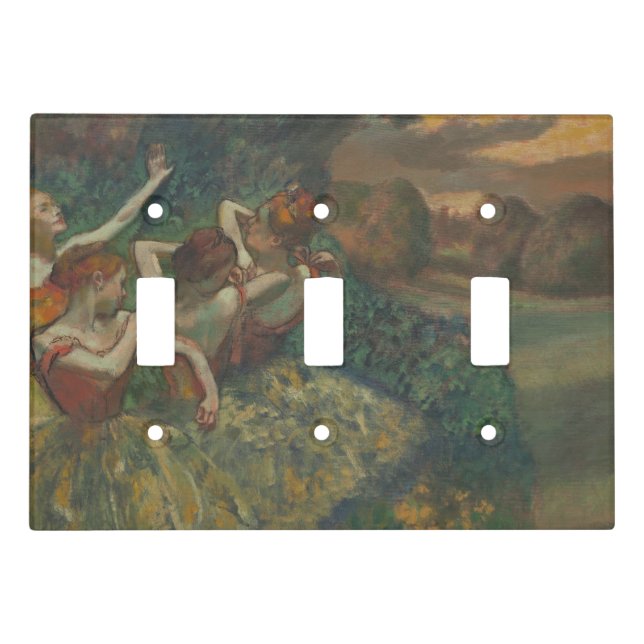 Four Dancers, Impressionist Painting, Edgar Degas Light Switch Cover (Front)