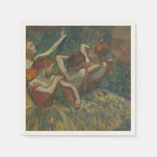 Four Dancers, Impressionist Painting, Edgar Degas Napkins