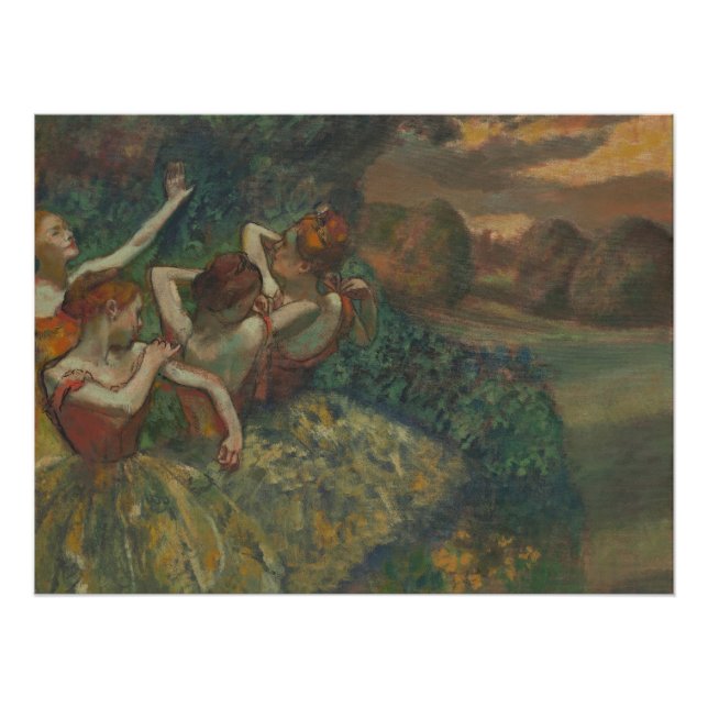 Four Dancers, Impressionist Painting, Edgar Degas Poster (Front)