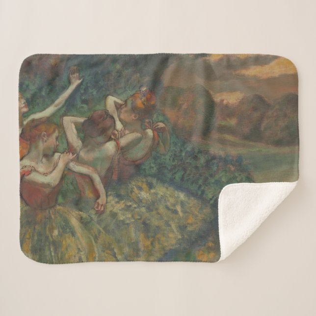 Four Dancers, Impressionist Painting, Edgar Degas Sherpa Blanket (Front (Horizontal))