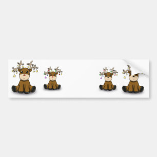 Four Deer Bumper Sticker