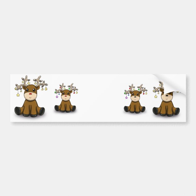 Four Deer Bumper Sticker (Front)