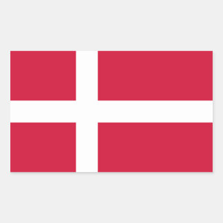 FOUR Denmark National Flag Rectangular Sticker