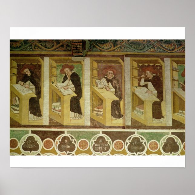 Four Dominican Monks at their Desks, from the cycl Poster (Front)