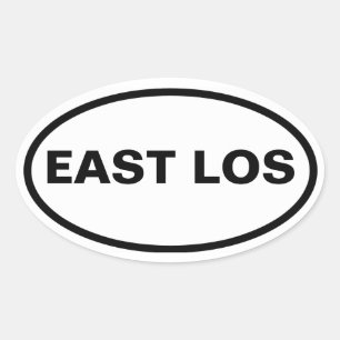 FOUR "East Los" Oval Sticker