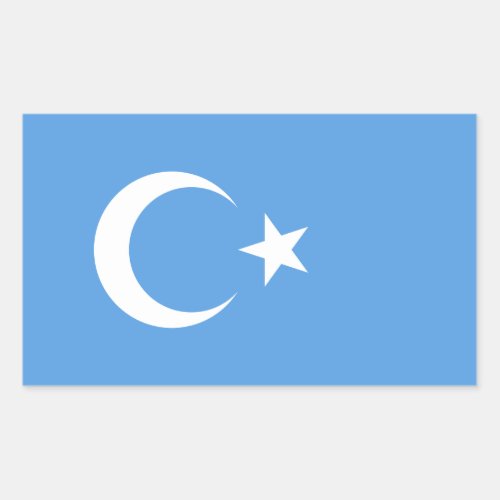 FOUR East Turkestan Uyghur Flag Rectangular Sticker