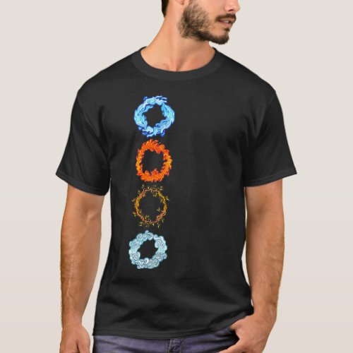 Four Elements Air Earth Fire Water Ancient Alchemy T_Shirt