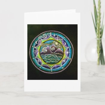 Four Elements Mandala  Greeting Card by arteeclectica at Zazzle