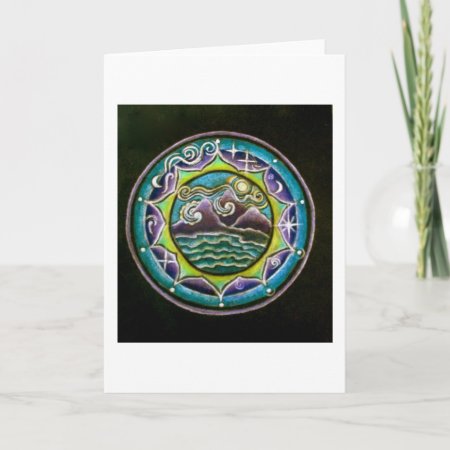 Four Elements Mandala  Greeting Card
