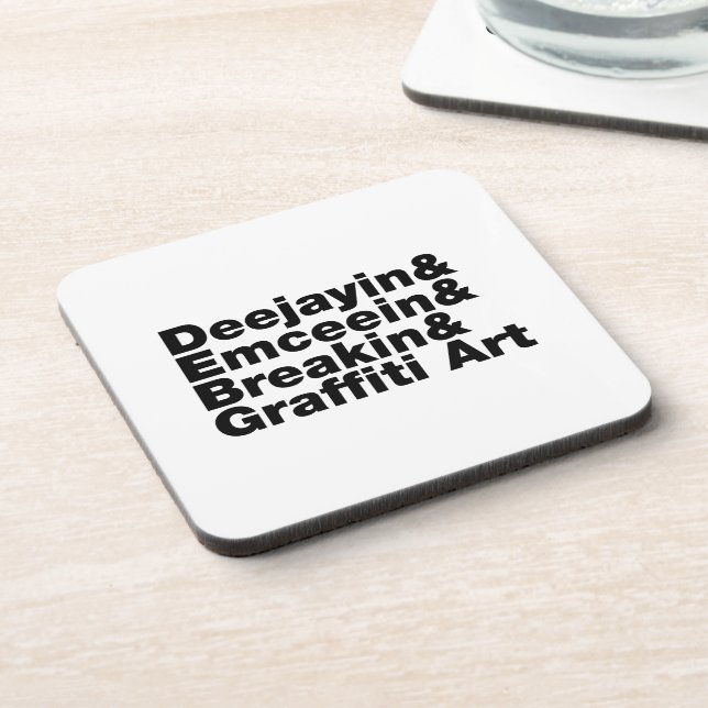 Four Elements of Hip Hop Beverage Coaster (Left Side)