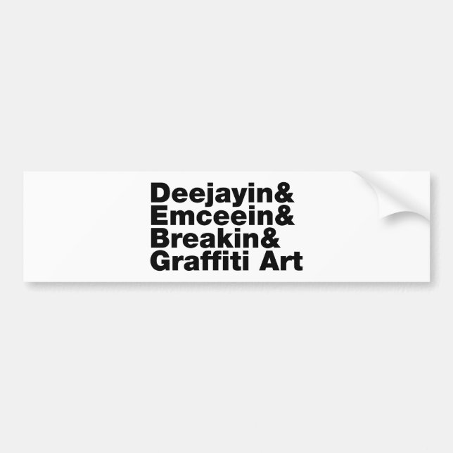 Four Elements of Hip Hop Bumper Sticker (Front)
