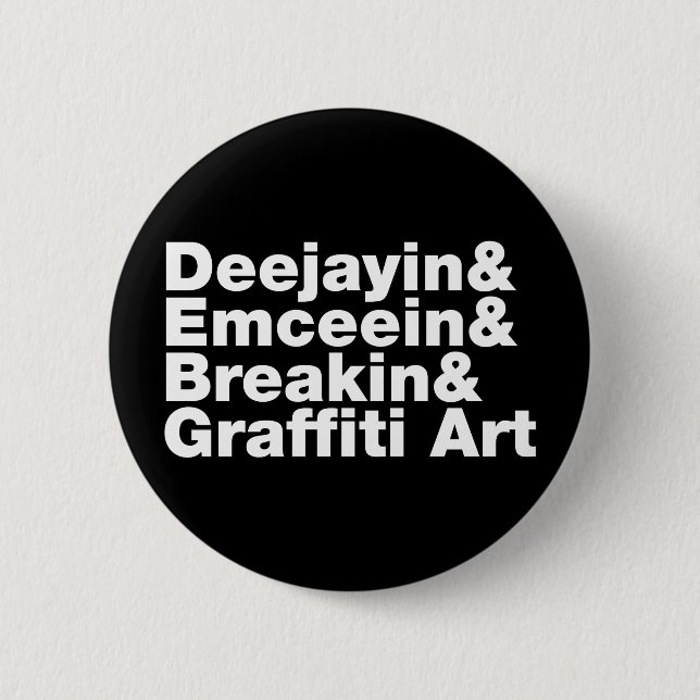 Four Elements of Hip Hop Button (Front)