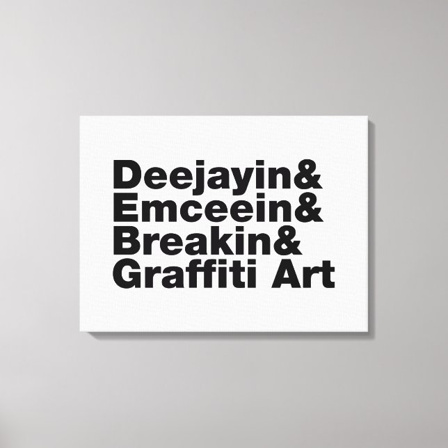 Four Elements of Hip Hop Canvas Print (Front)