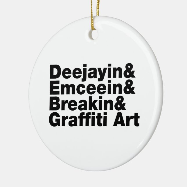Four Elements of Hip Hop Ceramic Ornament (Left)