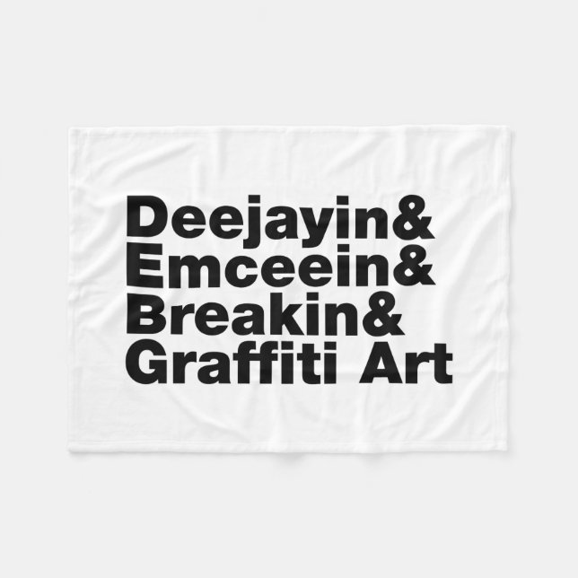 Four Elements of Hip Hop Fleece Blanket (Front (Horizontal))