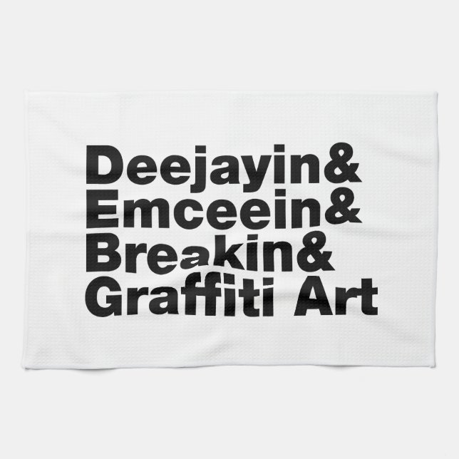 Four Elements of Hip Hop Kitchen Towel (Horizontal)
