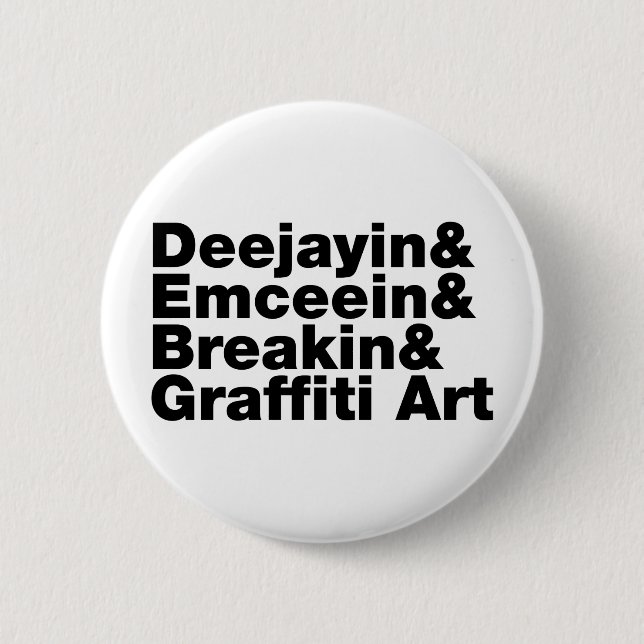 Four Elements of Hip Hop Pinback Button (Front)