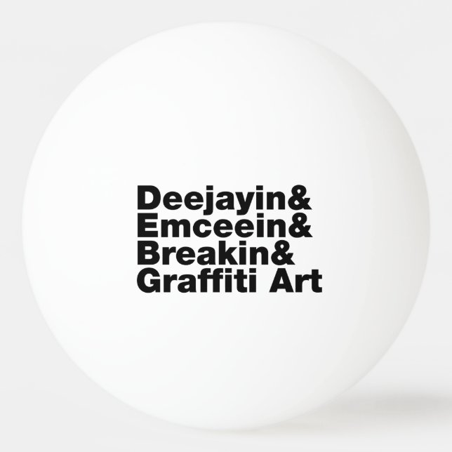 Four Elements of Hip Hop Ping-Pong Ball (Front)