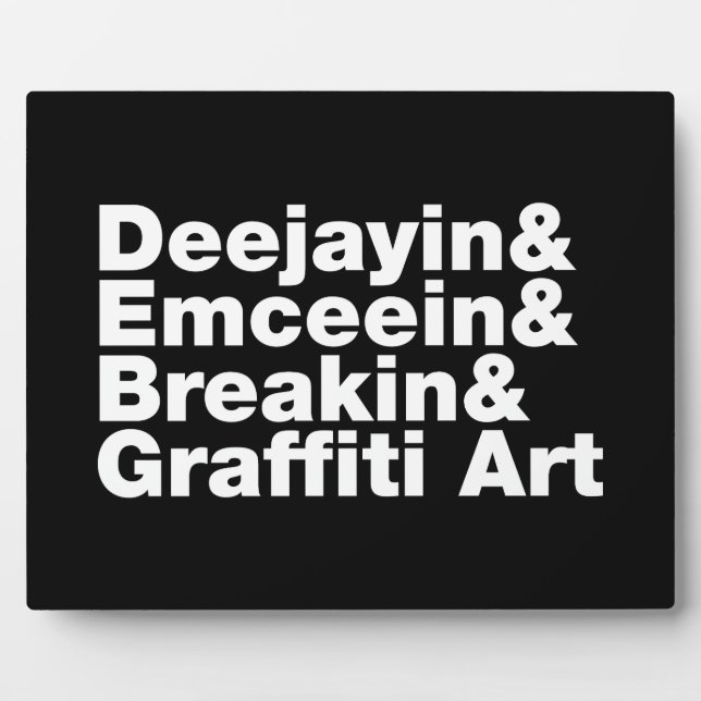 Four Elements of Hip Hop Plaque (Front)