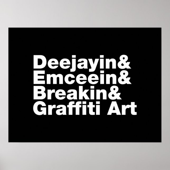 Four Elements of Hip Hop Poster (Front)