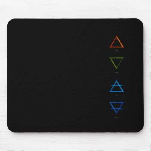 Four elements of nature _ Fire Earth Air and Wat Mouse Pad