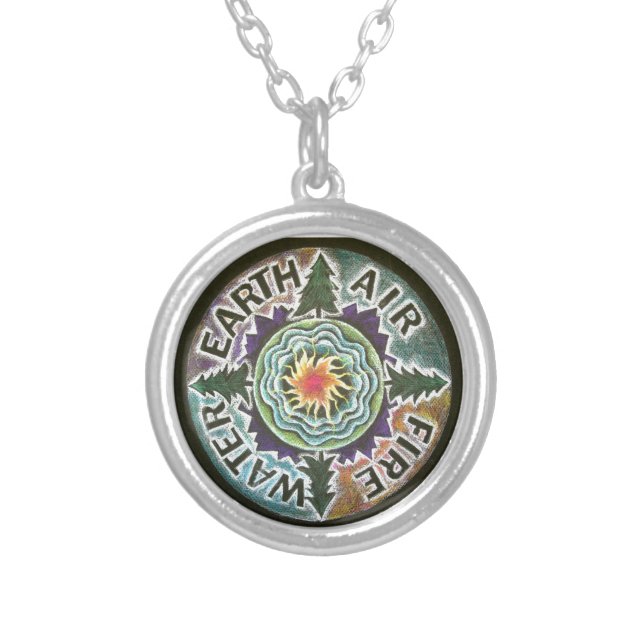 Four Elements Pendant Necklace- Earth Day Honoring (Front)
