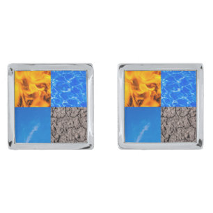Four Elements Silver Cufflinks