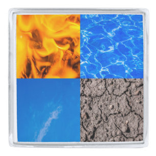 Four Elements Silver Finish Lapel Pin