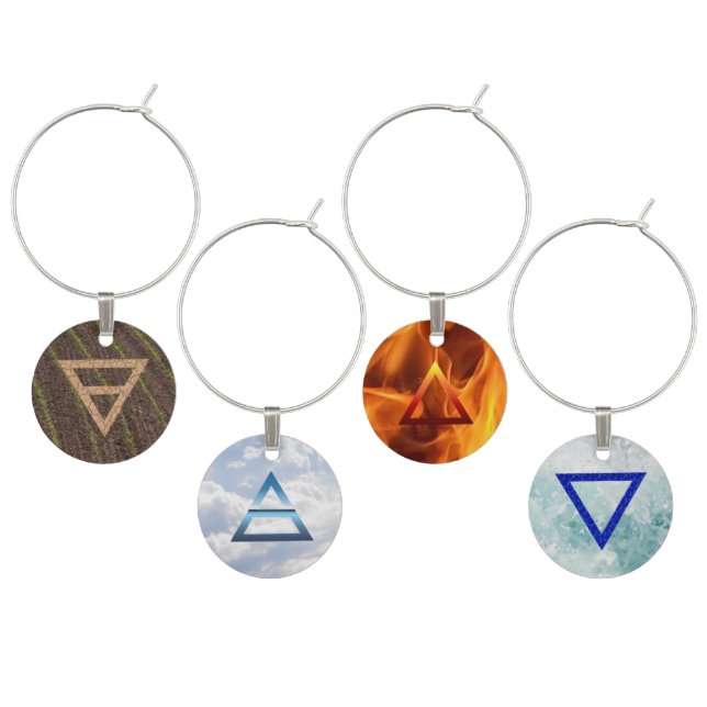 Four Elements Wine Glass Charms (Staggered)
