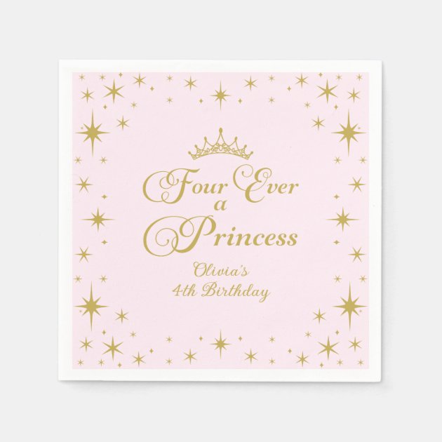 Peel And Stick Wall Sticker Four Ever Princess SVG, PNG, 4th Birthday ...