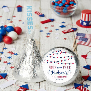 Four Ever Free! 4th Of July 4th Birthday Party Hershey®'s Kisses®