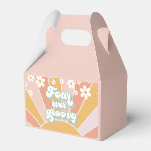 Four Ever Groovy Retro Sunshine Daisy Favor Boxes